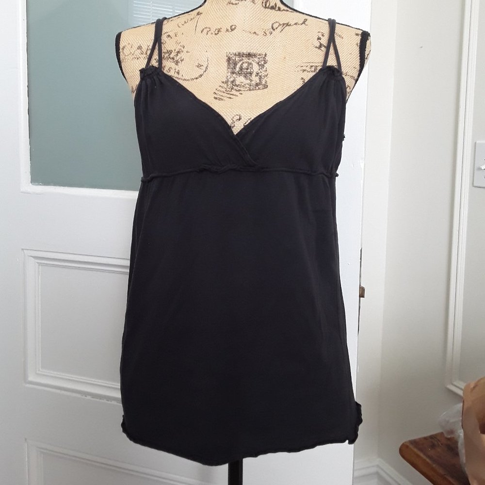 Vintage Tart Intimates Black Cotton Lounge Camisole Size S